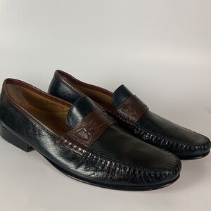MEETING STREET men’s leather loafers handmade size 12